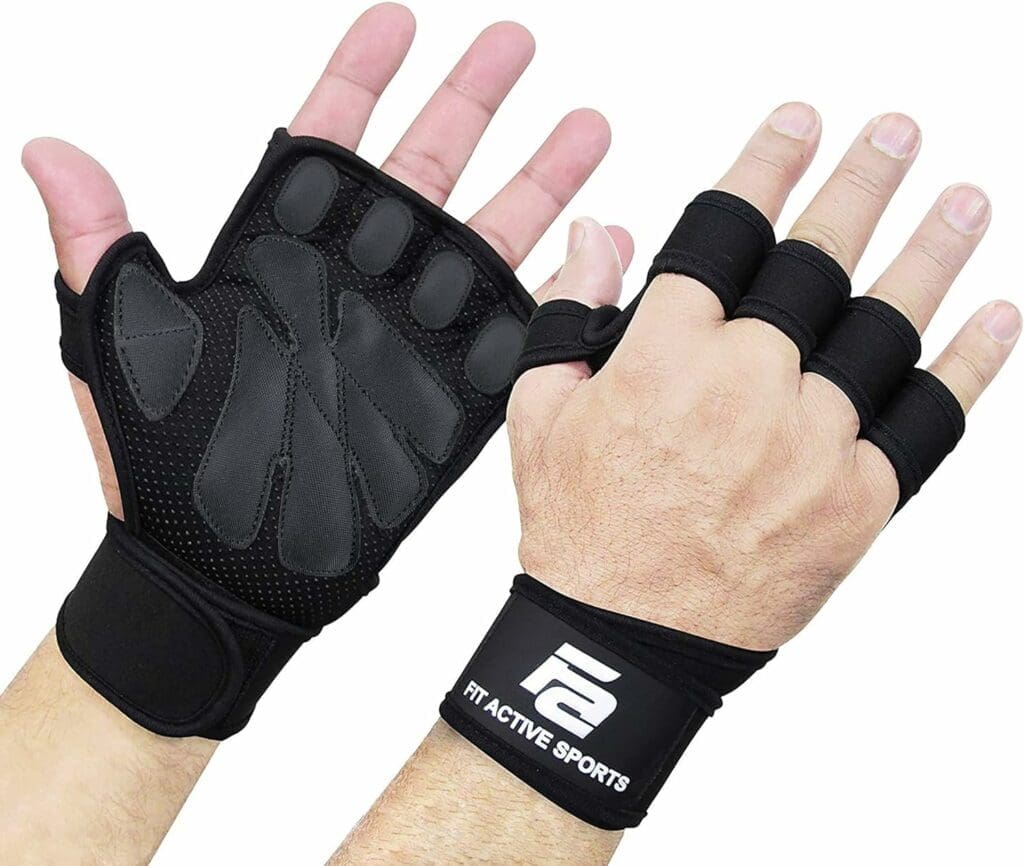 Amazon.com : Fit Active Sports Weight Lifting Workout Gloves with Built-in Wrist Wraps for Men and Women - Great for Gym Fitness, Cross Training, Hand Support  Weightlifting : Sports  Outdoors