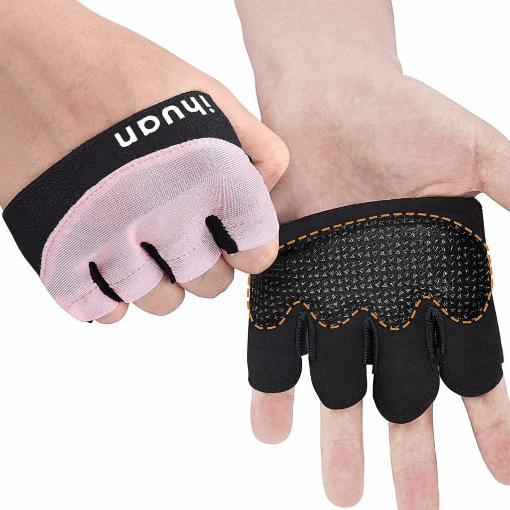 ihuan New Weight Lifting Gym Workout Gloves Men  Women, Partial Glove Just for The Calluses Spots, Great for Weightlifting, Exercise, Training, Fitness