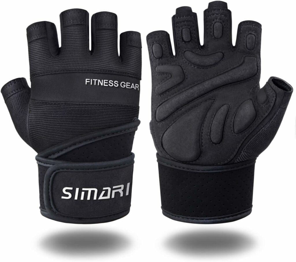 SIMARI Workout Gloves Men and Women Weight Lifting Gloves with Wrist Wraps Support for Gym Training, Full Palm Protection for Fitness, Weightlifting, Exercise, Hanging, Pull ups