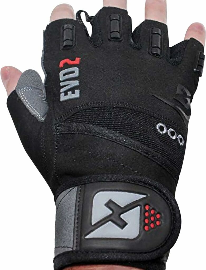 skott Evo 2 Weightlifting Gloves with Integrated Wrist Wrap Support-Double Stitching for Extra Durability-Get Ripped with The Best Body Building Fitness and Exercise Accessories
