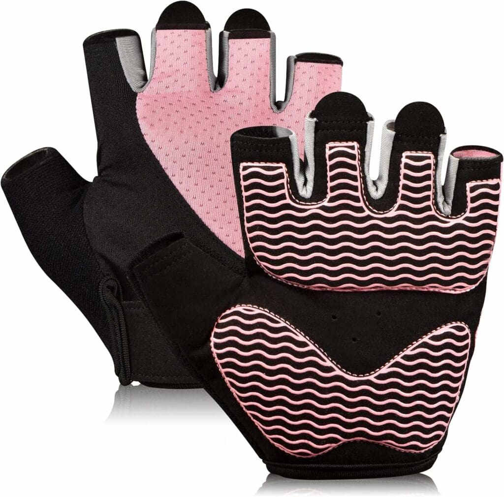 sunnex Gym Gloves for Women, Workout Gloves Women, Fingerless Gloves for Weightlifting, Lightweight Breathable Fitness Gloves, Sports Gloves for Training Lifting Weight Cycling Climbing Rowing