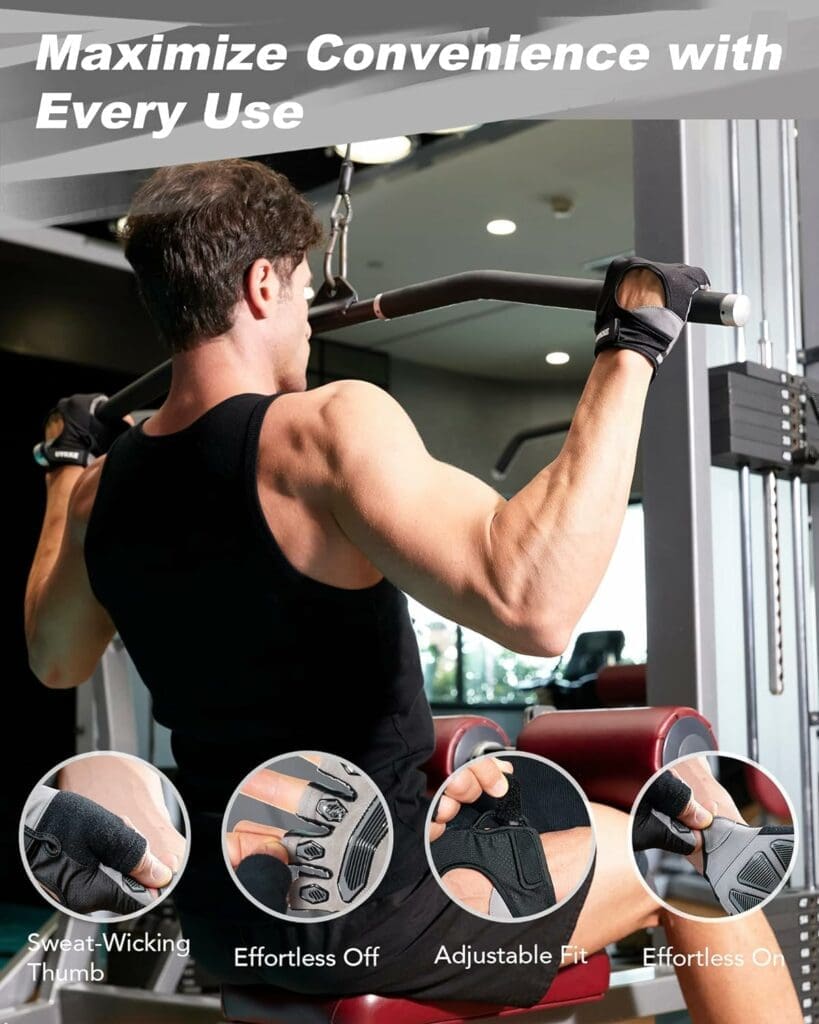 UYKKE Workout Gloves for Men and Women, Exercise Gloves for Weight Lifting, Cycling, Gym, Training, Breathable and Snug Fit