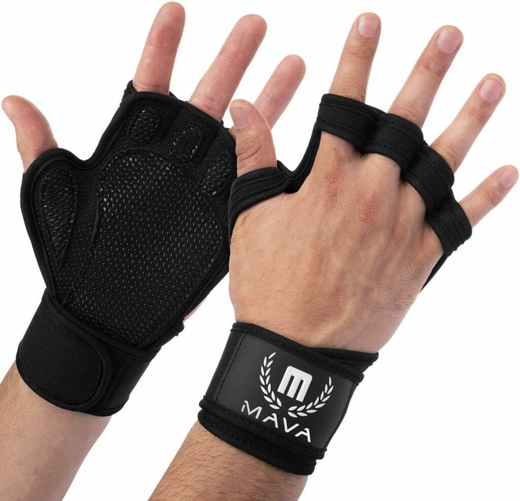 Mava Sports Ventilated Weightlifting Workout Gloves with Wrist Support for Men and Women | Ideal for Weightlifting, Gym Workout, Pull Ups, Cross Training  More